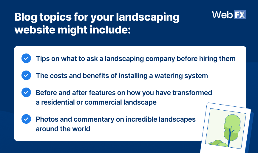 Blog ideas for landscaping companies