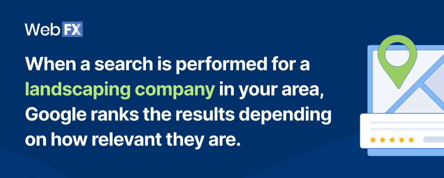 How google ranks results for landscaping companies