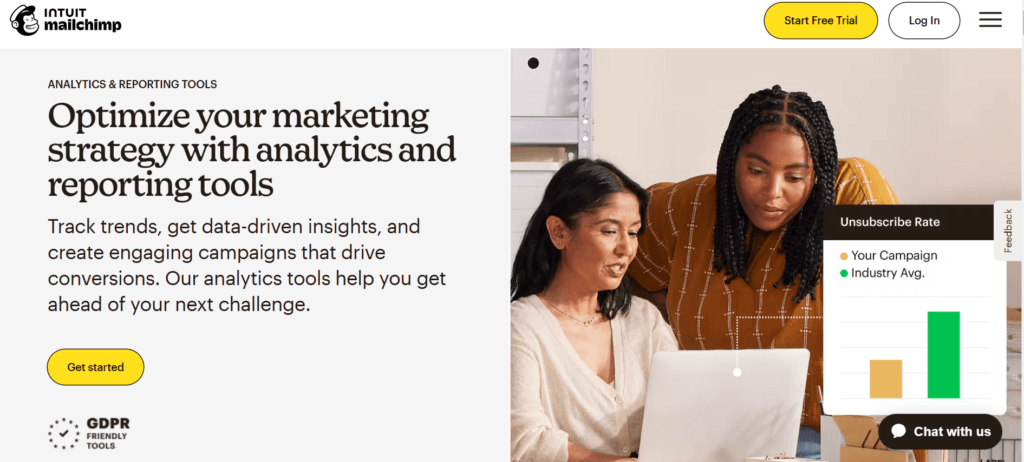 MailChimp email marketing analytics tool