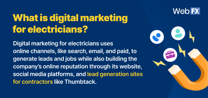 Definition of digital marketing for electricians