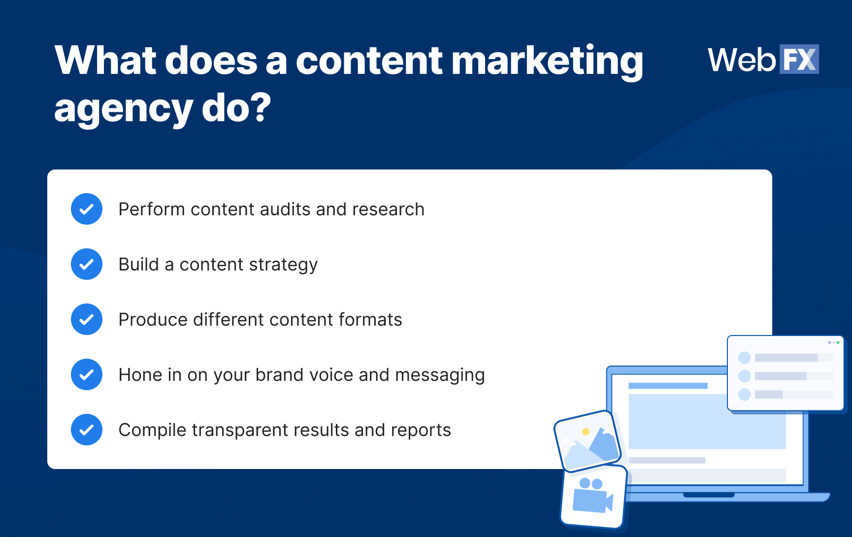 graphic explaining what a content marketing agency does