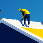workers repairing roof