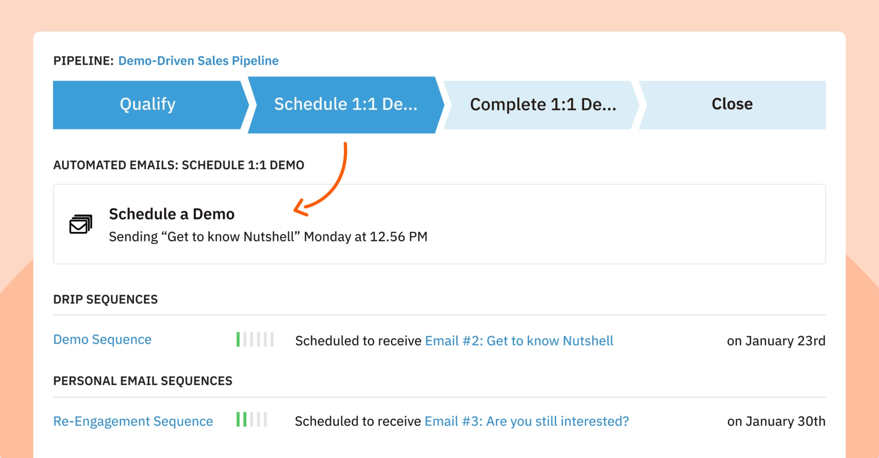 nutshell automated emails