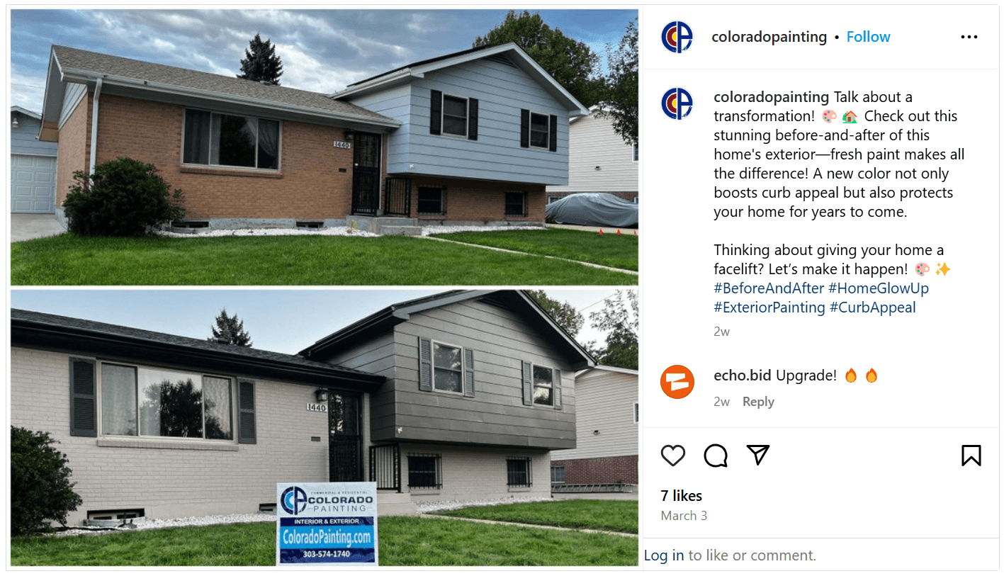 painting business before and after photos
