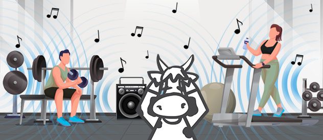 Soundproof cow sound absorption graphic