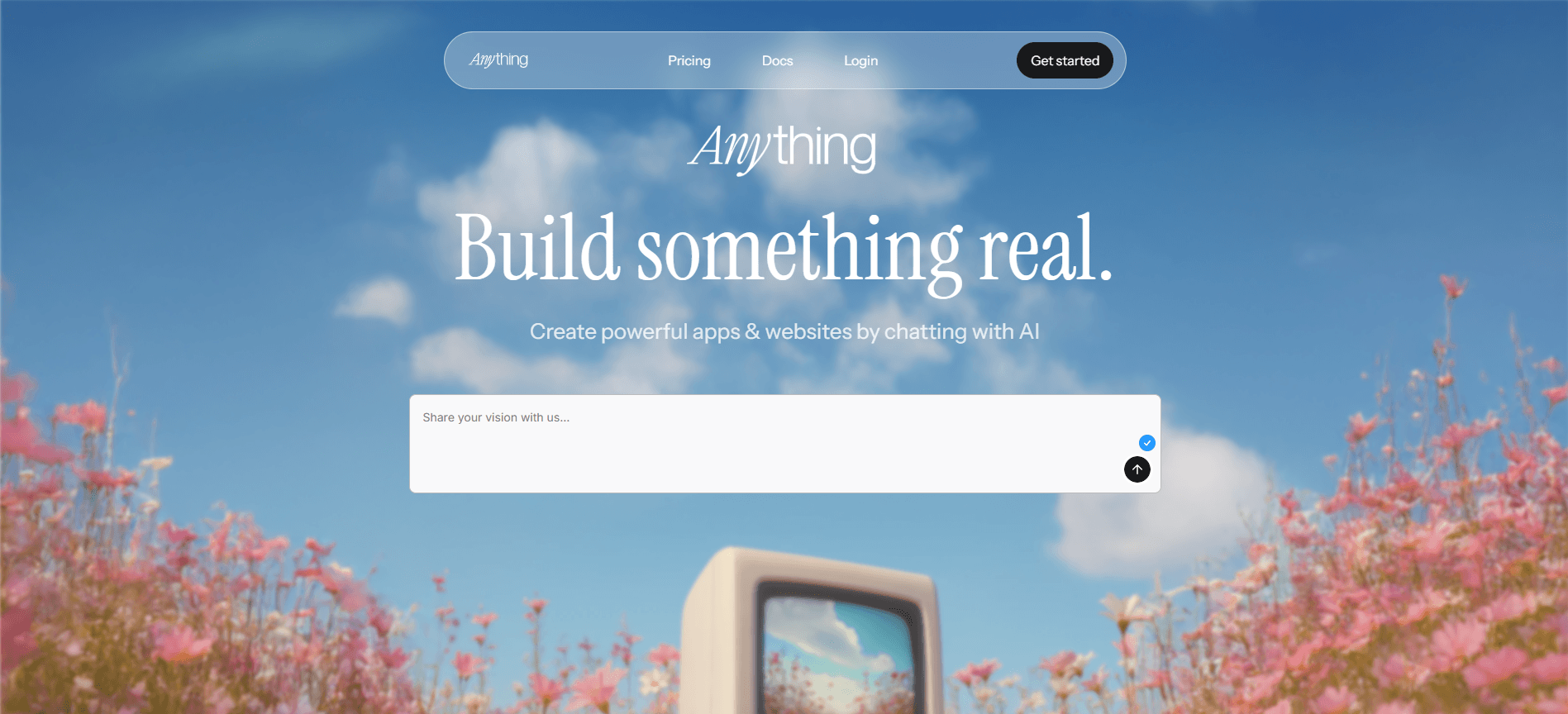 create anything homepage