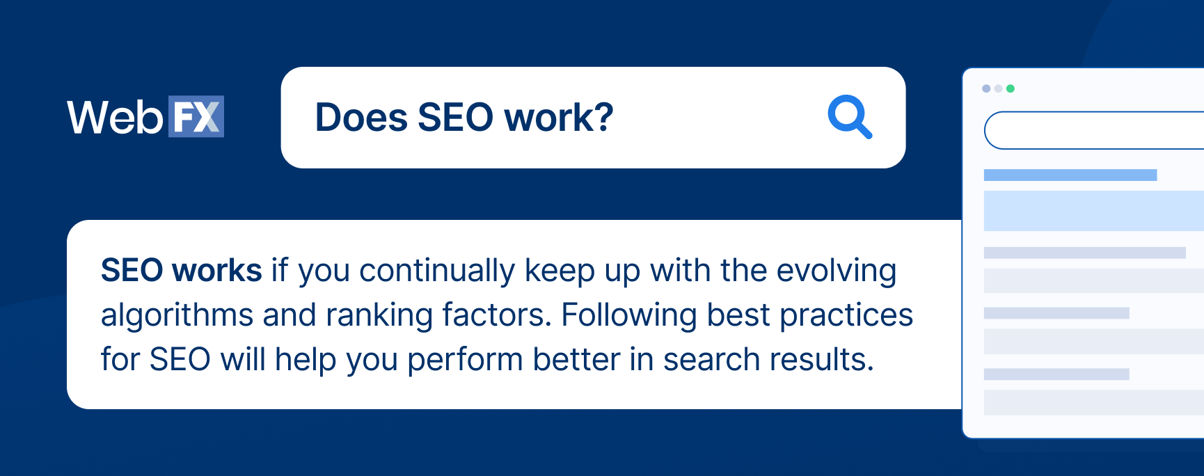 Explanation on whether SEO works