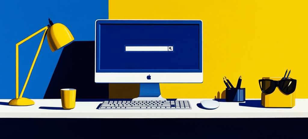 Apple computer sitting on a desk