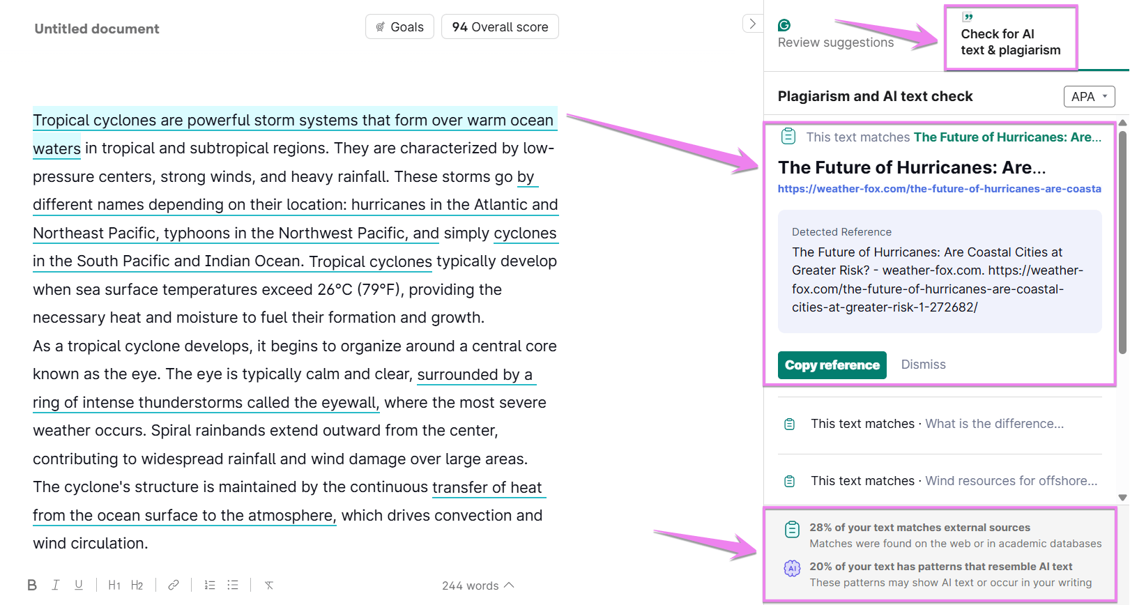 grammarly's ai text detection