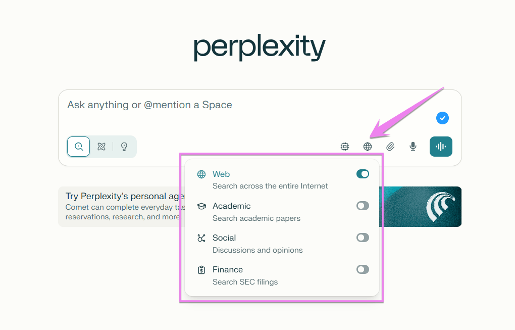 perplexity sources