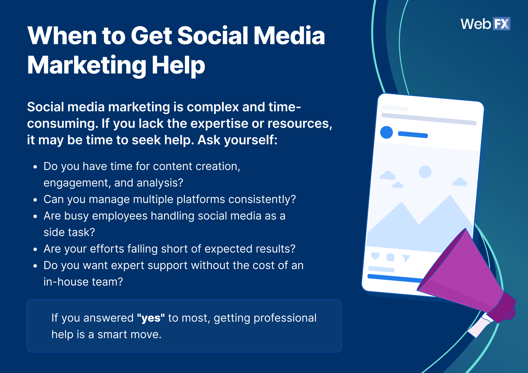 summary of when to get social media marketing help