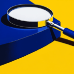 Magnifying glass on a table