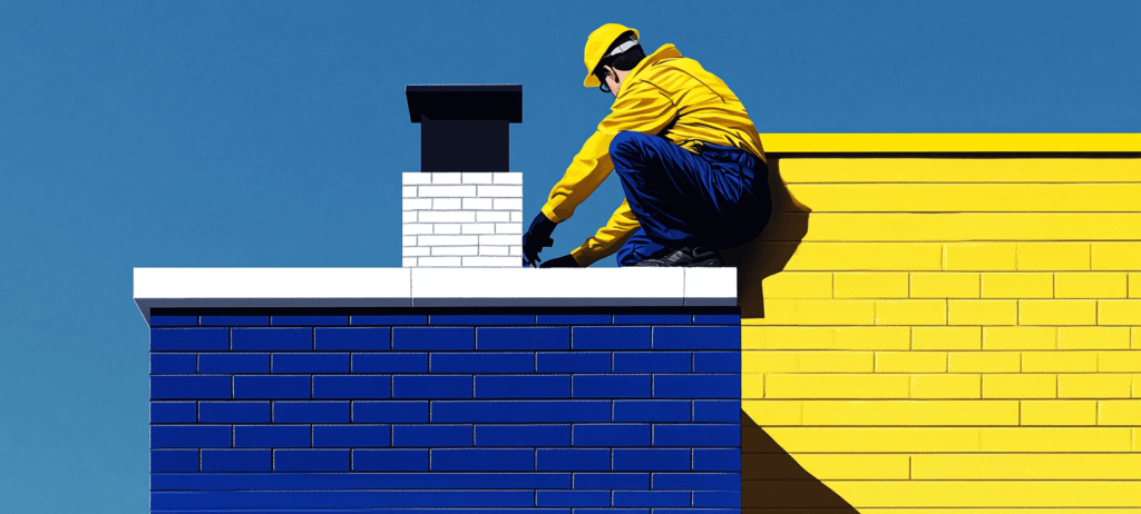 A chimney mason