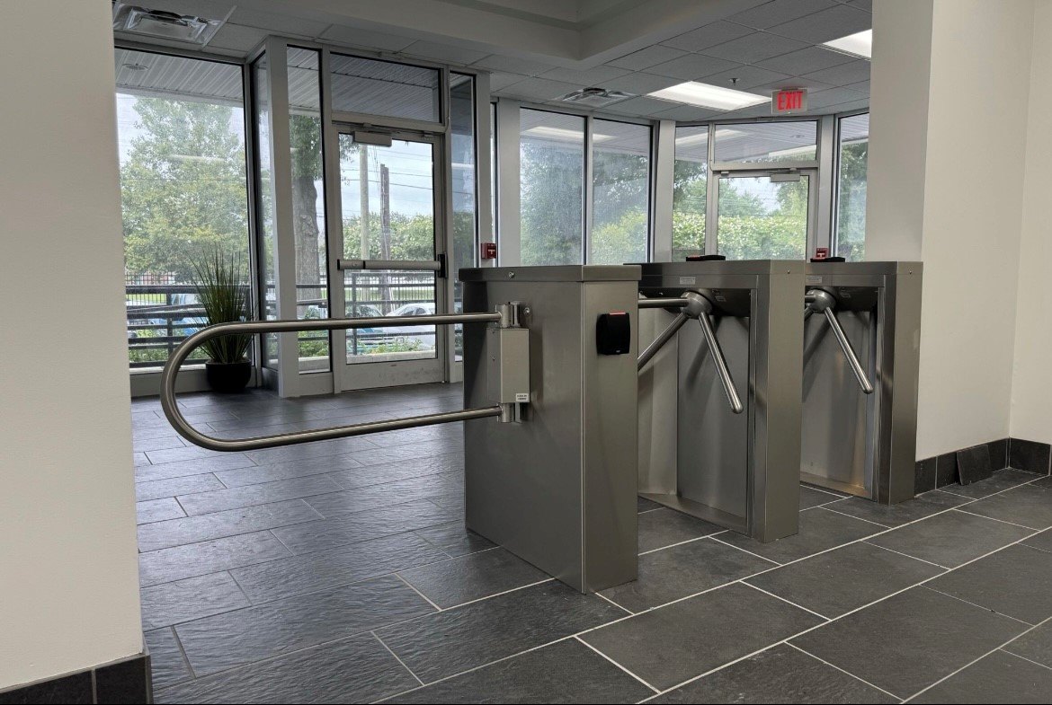 2 MR100 1 MR100 ADA Prox Readers 2 Hayward Turnstiles