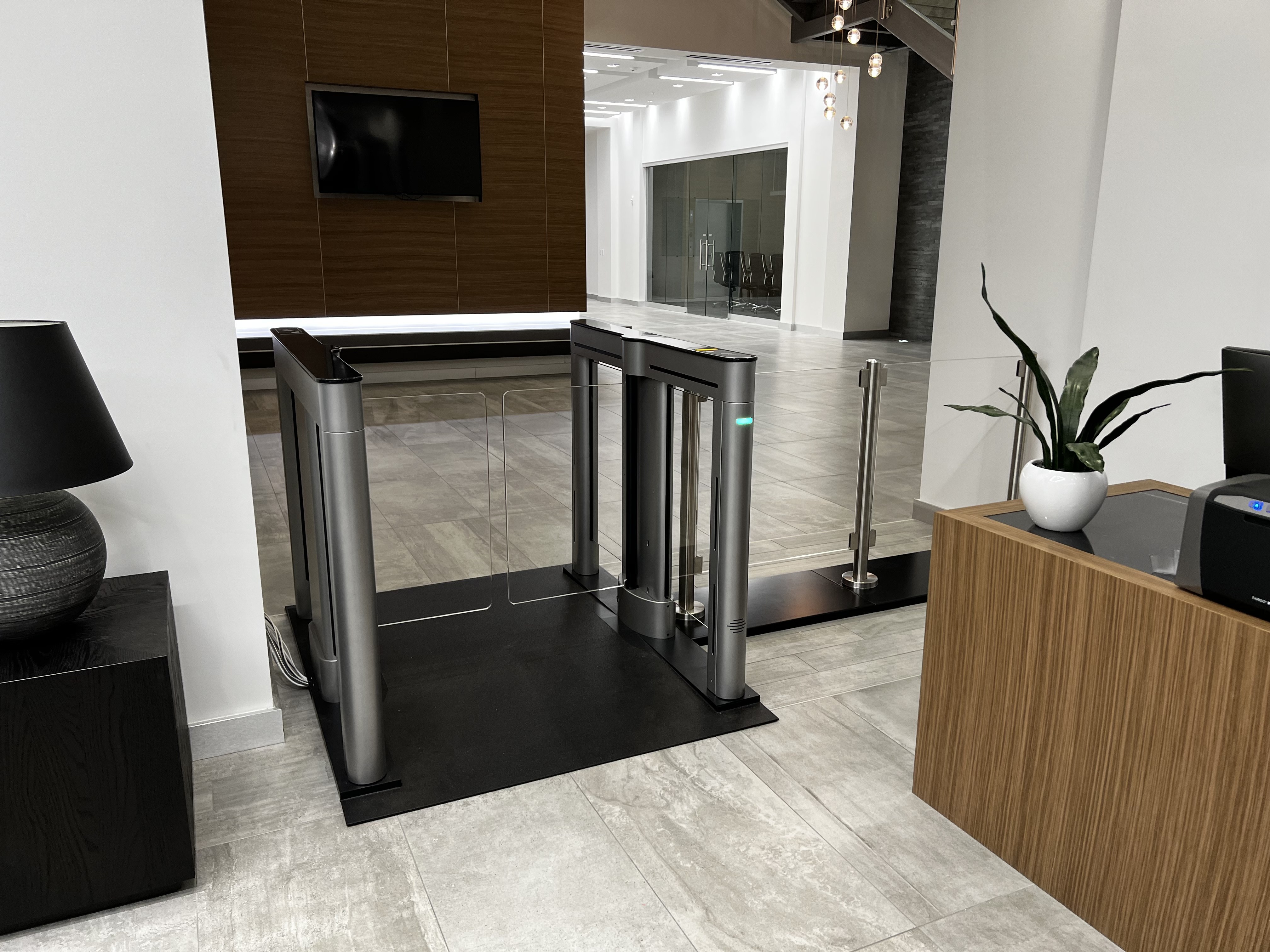 SL2000 Office Entry Baseplates and Infill 3 Hayward Turnstiles scaled