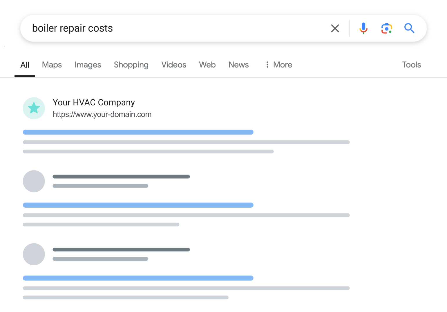 SERP graphic for boiler repair