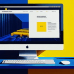 Construction website on a computer