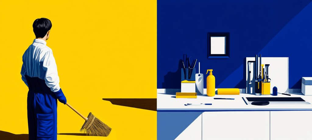 A graphic for digital vs. traditional marketing for home services companies