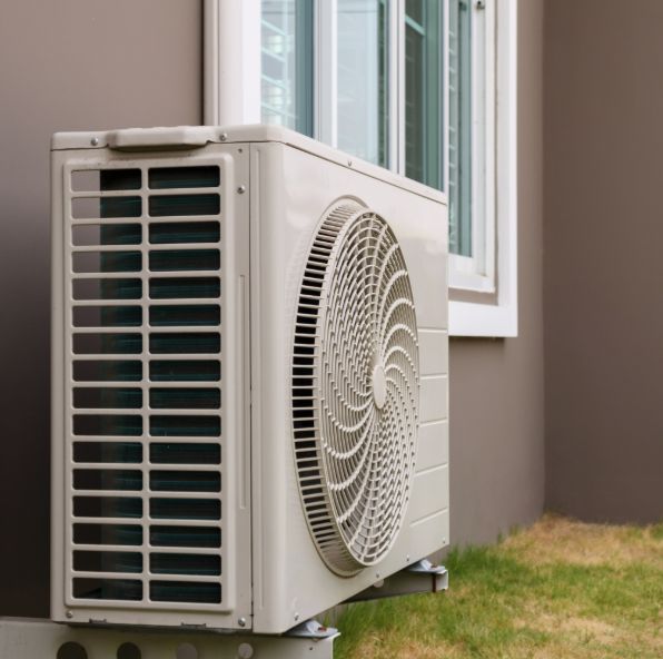 Air conditioner compressor outdoor unit installed outside the house