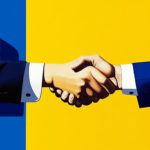 An AI image showing two hands shaking each other, implying an agreement between an HVAC business owner and an HVAC marketing agency.