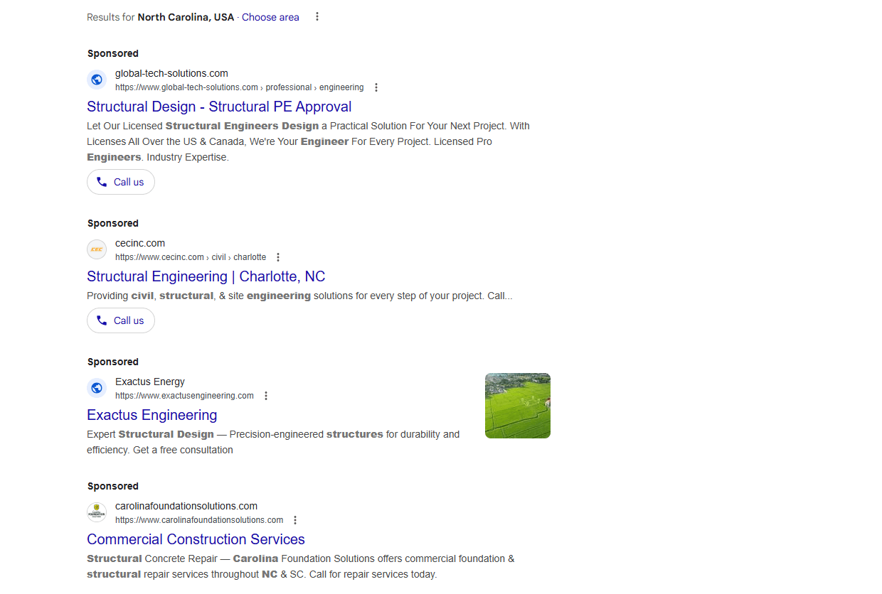 PPC-ad-results for structural-engineering-firms