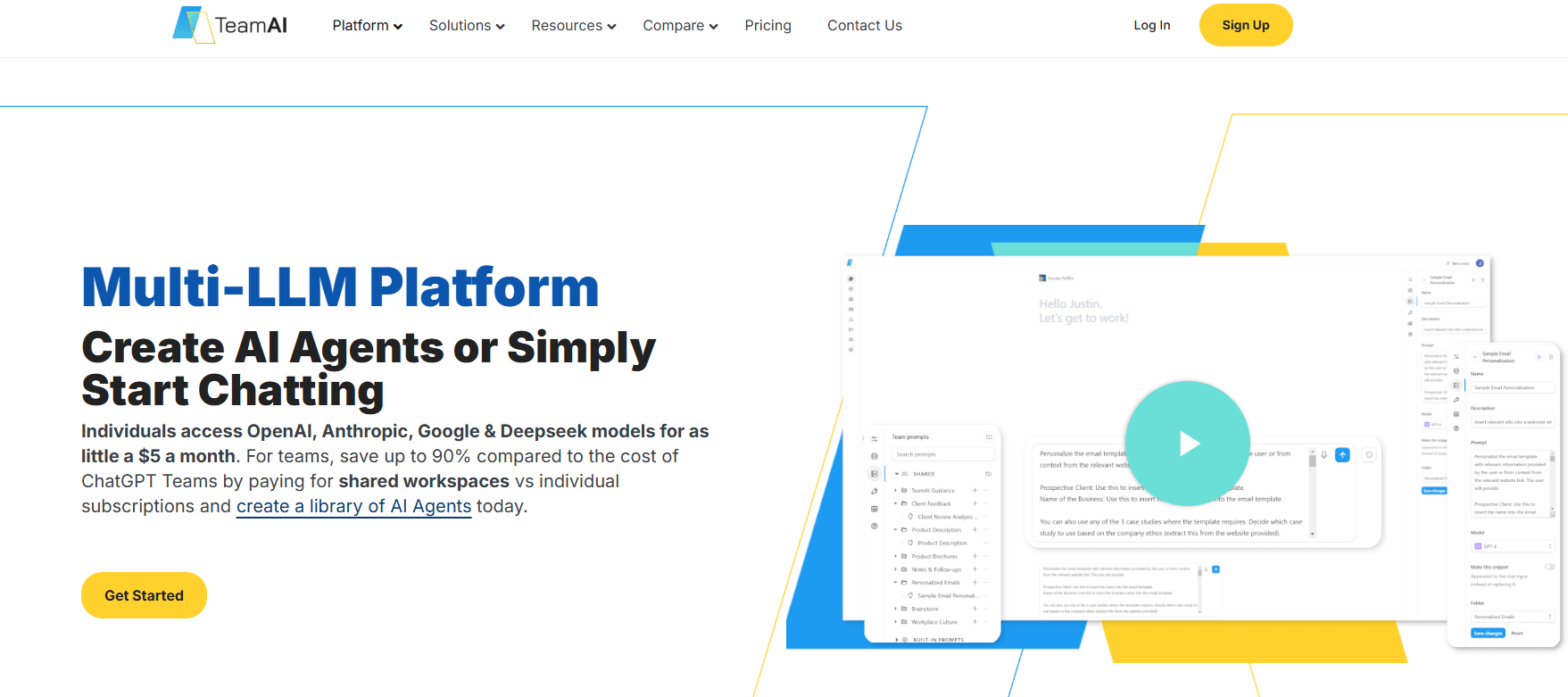 TeamAI homepage