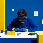 A manufacturer wearing an AR headset