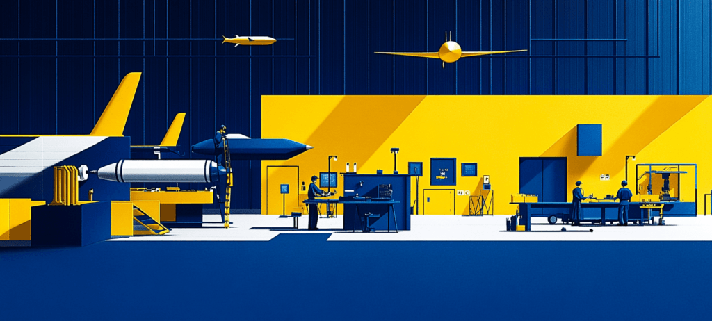 Aviation and aerospace manufacturing floor