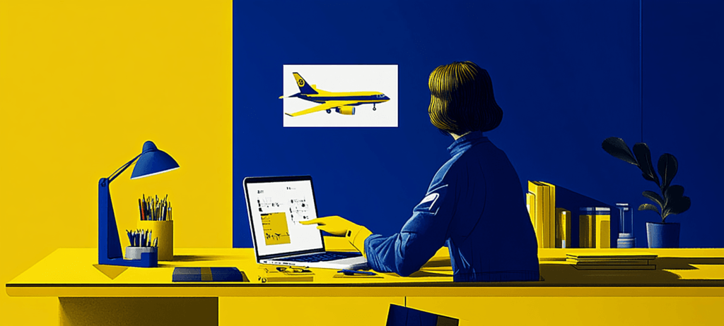 An aerospace designer at work