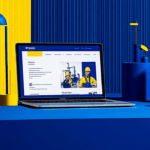 A manufacturing website on a laptop