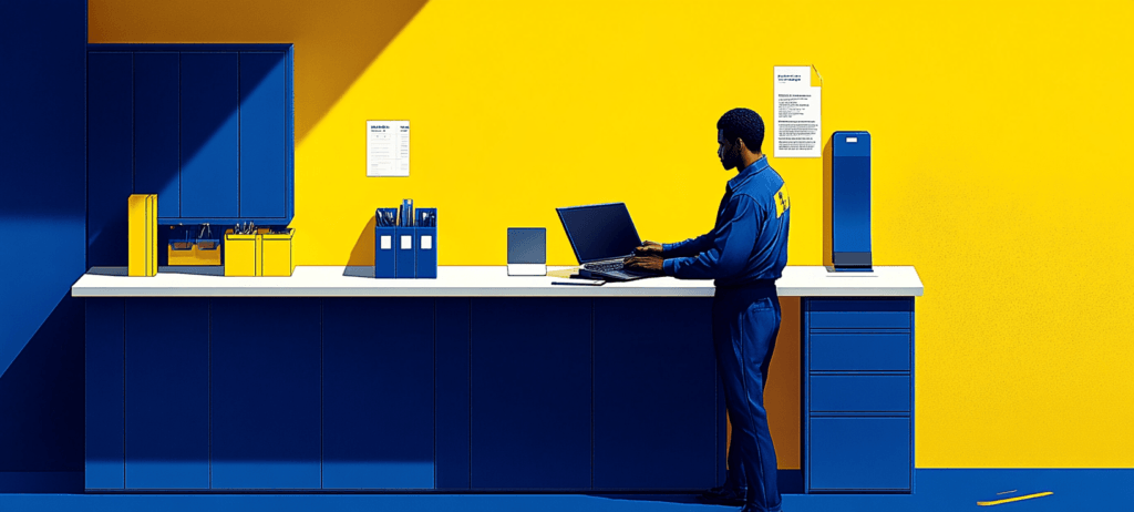 A cabinet manufacturer using CAD software