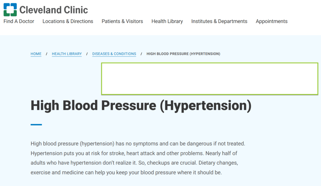 Cardiology content marketing example