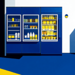 Refrigerated section in store