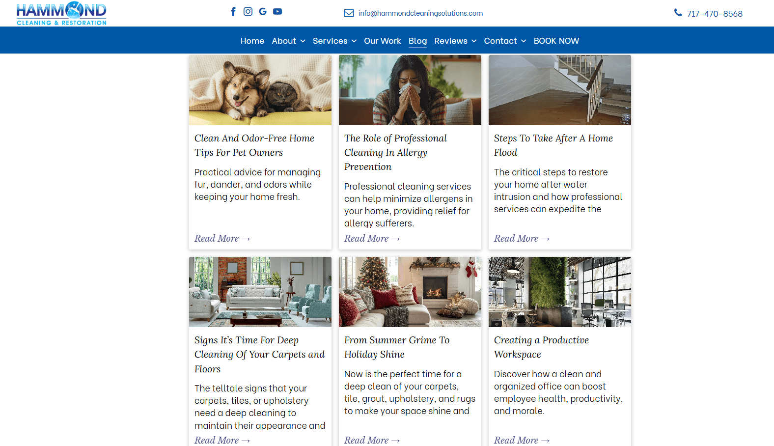 Carpet cleaning company's blog