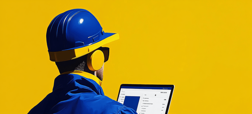 A contractor using a CRM