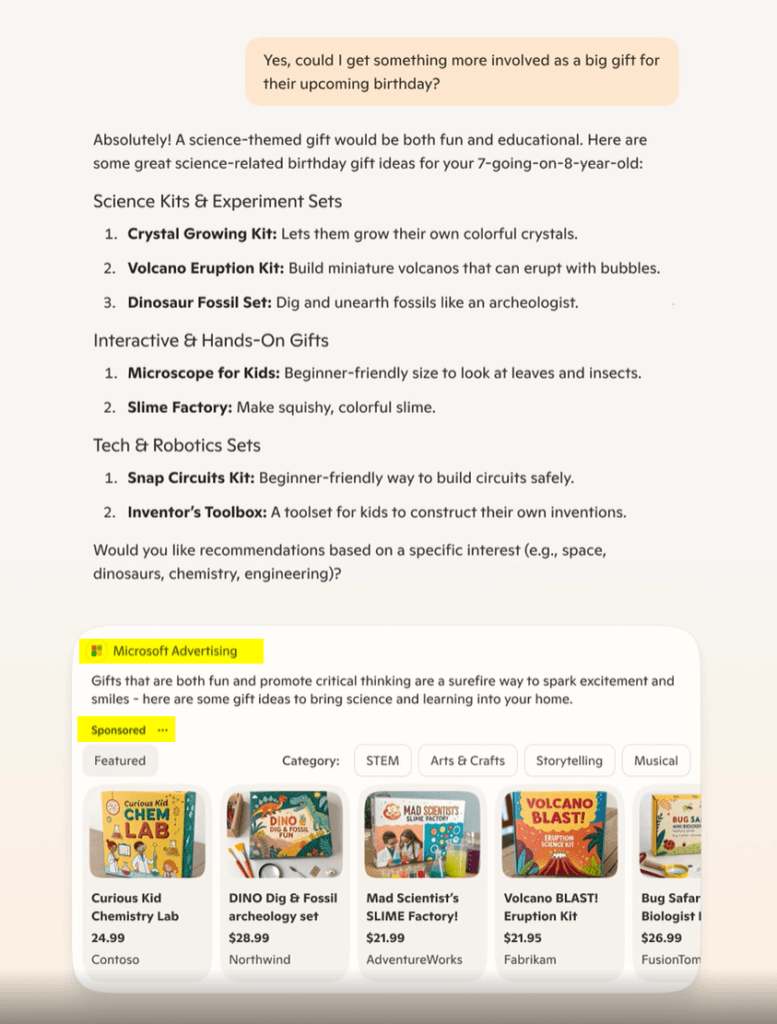 Copilot search ad example