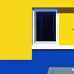 A person standing against a blue wall on their phone