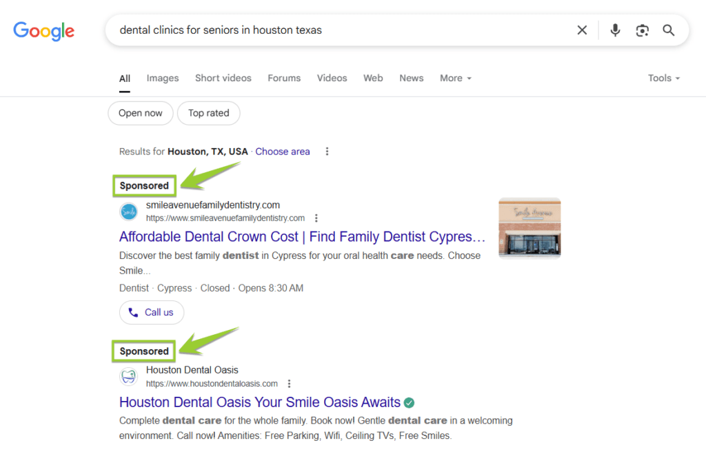 Dental PPC ads