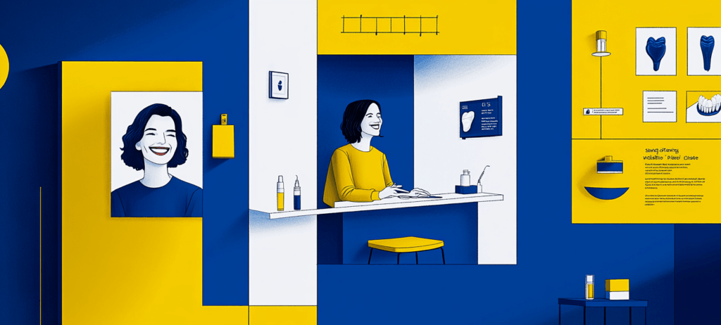 A mockup of dental video marketing creatives