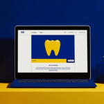 A dental website displayed on monitor