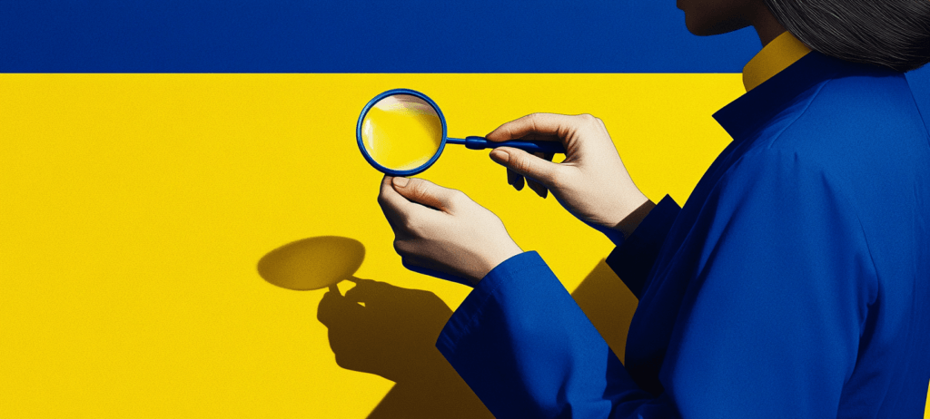Dermatologist with magnifying glass