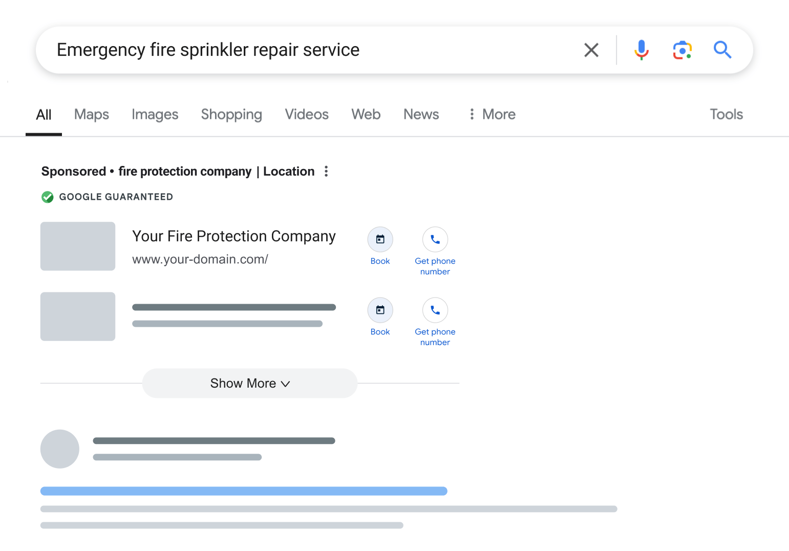 LSA mockup for fire protection company