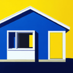 A blue house with a porch