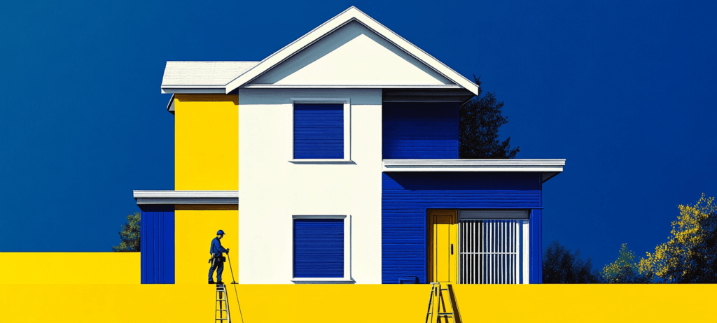 A home under renovations