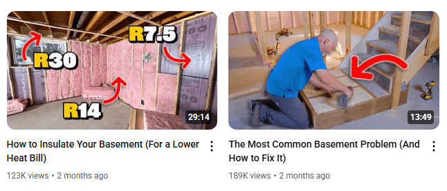 Home improvement videos