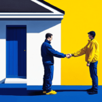 A home services professional shaking hands with a customer