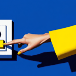 A person pressing a button