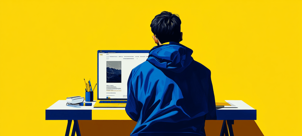 A home services owner designing a website