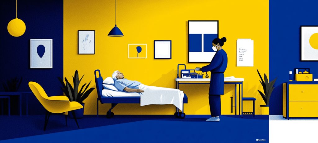 A patient speaking to healthcare worker