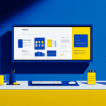 Industrial marketing examples on desktop screen